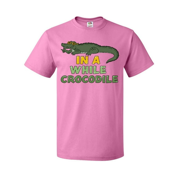 Inktastic In a While Crocodile with Cool Green Crock in Sunglasses T-Shirt