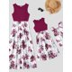 thumbnail image 2 of PatPat Mamá Y Yo Vestidos De Tanque Con Panel Floral, Ropa Casual Para Bebés, Niños Y Mujeres Para Vacaciones De Verano Y Actividades Familiares, 2 of 4