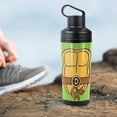thumbnail image 4 of Teenage Mutant Ninja Turtles TMNT Official Donnie Shell 18 oz Insulated Water Bottle, Leak Resistant, Vacuum Insulated Stainless Steel with 2-in-1 Loop Cap, 4 of 7