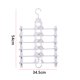 thumbnail image 5 of Percha para Pantalones Perchas Faldas Con Clips 6 Almacenamiento en El () Blanco, 5 of 5