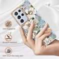 thumbnail image 2 of Allytech Galaxy S21 Ultra Case, Flower Series Clear Crystal Rubber TPU Back Cover Anti-yellow Shockproof Heavy Duty Protection Antis-scratch Case Cover for Samsung Galaxy S21 Ultra, White Flower, 2 of 5