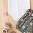 thumbnail image 7 of mgoYE Baby Girl Clothes 3-6 Months Newborn Infant Girl Clothes Rib Knit Romper Daisy Print Shorts Headband Baby Summer Clothes 0 3 6 12 18 24 Months(Black,12-18 Months), 7 of 7