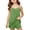 Light Green, variant on Girls Summer Solid Pocket Strap Shorts Casual Two Piece Outfit for Kids Girls Everyday Comfortable Playwear Set from Summer Wardrobe