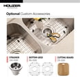 thumbnail image 4 of Houzer Elite 31 in Stainless Steel Undermount 50/50 Double Bowl Kitchen Sink with Strainer - ED-3108-1, 4 of 6