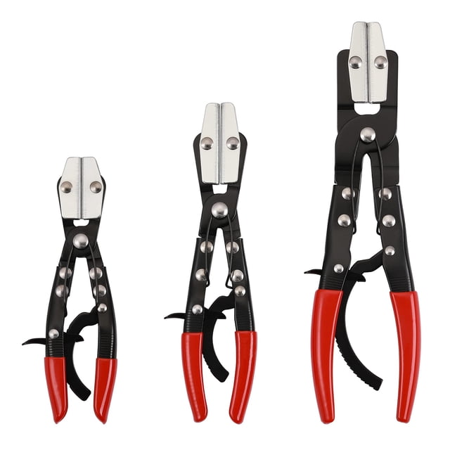 Mayouko Metal Hose Pinch Off Pliers, Automatic Locking Ratcheting, Pliers for Coolant Hose, Radiator Hose, Fuel Hose, Carbon Steel, 8", 10"