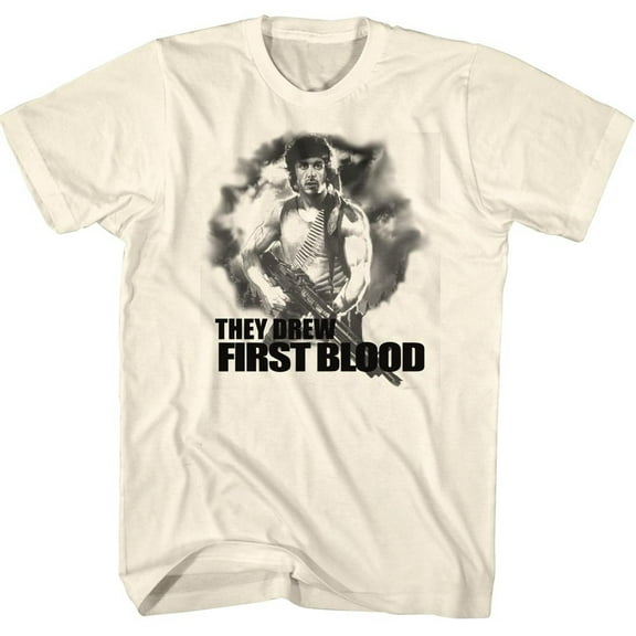 Rambo First Blood Natural Adult T-Shirt