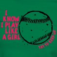 thumbnail image 3 of CafePress - I Know I Play Like A Girl Women's Dark T Shirt - Women's Traditional Fit Dark T-Shirt, 3 of 4