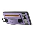 thumbnail image 2 of for Google Pixel 7 PU Leather Card Slots Back Case, Classic Wristband Kickstand Finger Ring Shockproof Protective TPU Frame Phone Case for Google Pixel 7 Women Men Boys Girls, Purple, 2 of 6