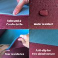 thumbnail image 4 of Extra Thick Non-Skid Dual Surface Yoga Mat, 72" x 24" x 2/5", Eco-Friendly POE, Includes Carrying Strap, Dark Red & Blue Gray, 4 of 6