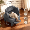 thumbnail image 2 of PalNests Automatic Cat Litter Box Self-Cleaning with Safety Protection, Liners, Front Entry Step Included, Dark Gray, 2 of 10