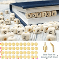 43Pcs Wood Burning Tip Set Including Letter Number Symbol Wood Burning