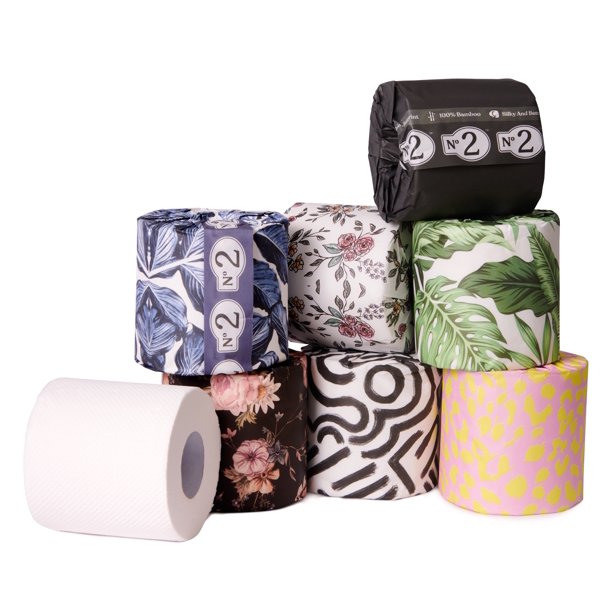 No. 2 Bamboo Toilet Paper, Strong, Silky Soft, 240 Sheets, 8 Rolls