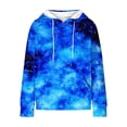 thumbnail image 5 of Craaazy Hoodies For Women Waffle Hooded Sweater Long Sleeve Casual Drawstring Tie-dye Pullover Pocket Tops Womens Tops, 5 of 5