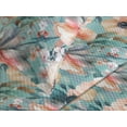 thumbnail image 3 of Ambesonne Flowers Vintage Quilted Coverlet 3 Pcs, Spring Colors Bloom, King Size, Coral Mint Green Teal, 3 of 4