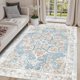 thumbnail image 1 of Alfombra Vhong, lavable, estilo bohemio, vintage, moderno, azul pálido, 160 x 230 cm, 1 of 6