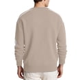 thumbnail image 2 of Men's Spider Web Knit Sweater Long Sleeve Crew Neck Casual Pullover Top, 2 of 5