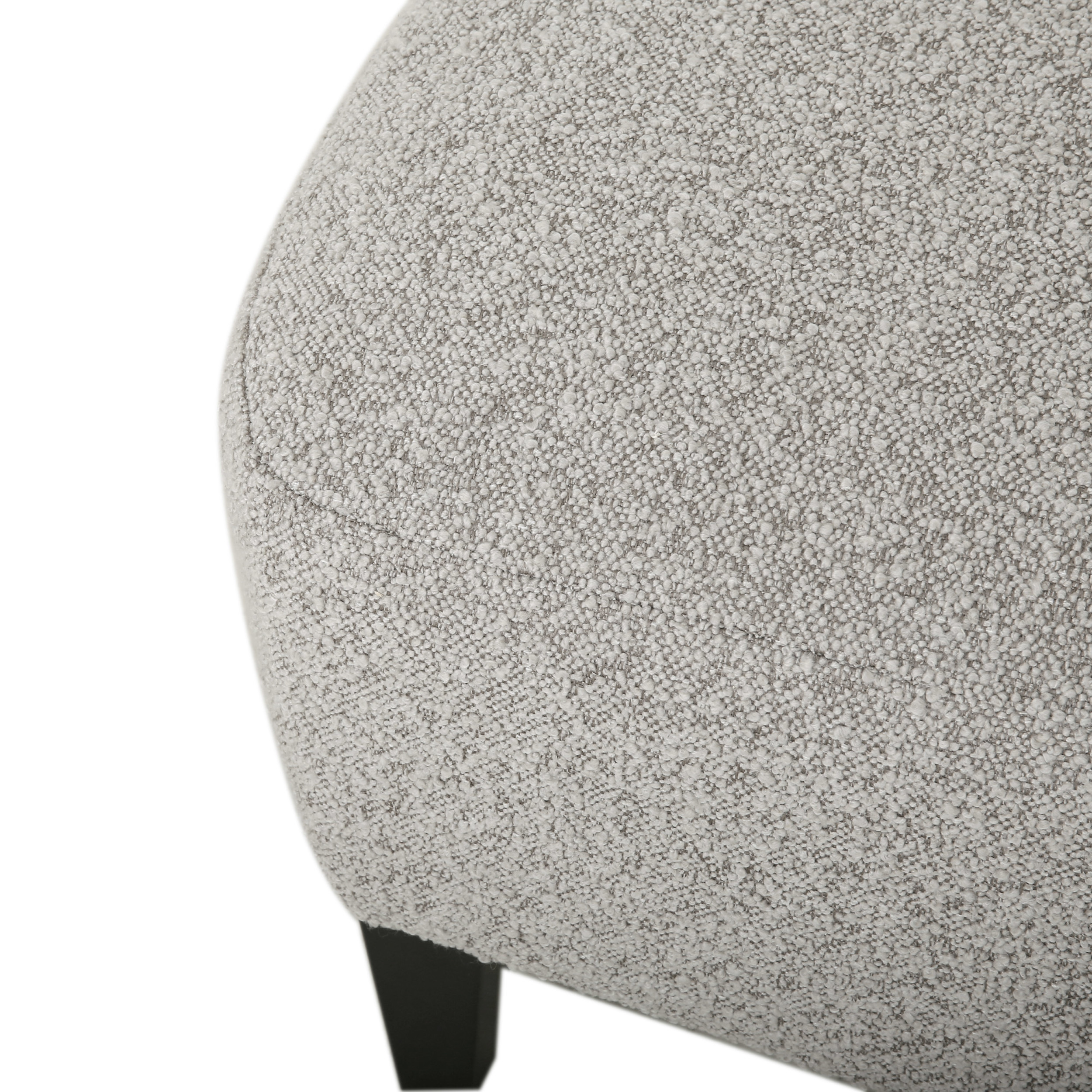 Noble House Willey Boucle Upholstered Club Chair and Ottoman Set, Stone and Matte Black
