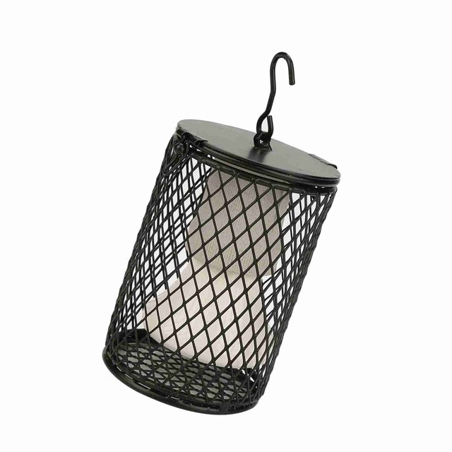 Ejoyous Ceramic Heat Lamp Bulb with Cage, 100W Infrared Ceramic Emitter Heat Light Bulb Lamp for Lizard Snake Chick Reptile Brooder Offers Heating of 20,000