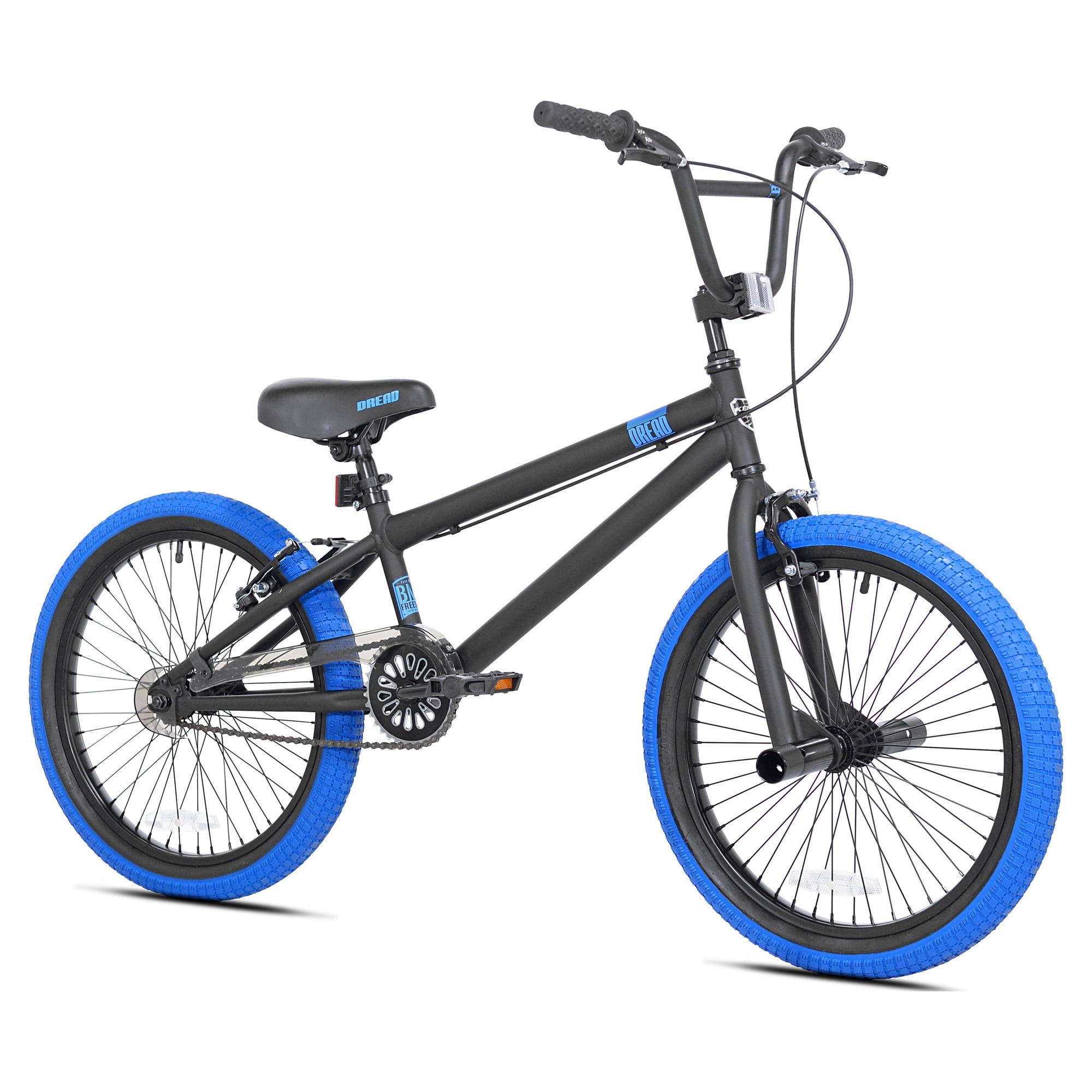 Kent Bicycles Dread Boys' 20" BMX Kids Bike, Fits Rider 4'2"-5', Blue/Black