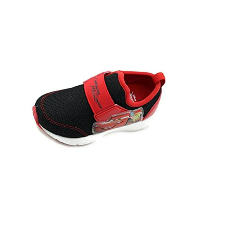 Disney Cars Lightning Boy's Lighted Athletic Sneaker, Black/Red - Walmart.com