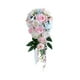 thumbnail image 4 of Bouquet de boda para novias de damas de honor de novios Decoración del hogar Decoración del hogar Flores artificiales Bouquet en cascada, 4 of 10