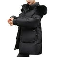 thumbnail image 5 of HTNBO Womens Parka Casual Long Outwear Winter Hooded Coat Female Winter Jacket Women Winter Down Cotton Jackets Coats, 5 of 5