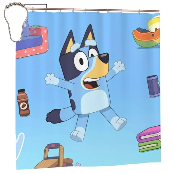 Netaao Bluey for Waterproof Shower Curtain 72x72in with Hooks Machine Washable