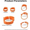 thumbnail image 2 of Paquete de 100 anillos ajustables verdes para patas de pollo para pájaros y aves de corral, ideales para atar e identificar., 2 of 5