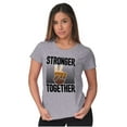 thumbnail image 4 of Stronger Together Peace Sign Equality Womens Fitted Plus Size Graphic Tee Brisco Brands 2X, 4 of 5
