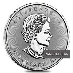 1 oz Silver Canadian Maple Leaf BU (Random Year)