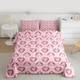 thumbnail image 2 of Homewish Bling Bowknot Crystal 3 Pieces Queen Comforter Set For Female Teens Adults,Dreamy Princess Ultra Soft Bedding Sets,Love Heart Print Bedding Comforter Set,Ultra Soft Home Decor,Reversible, 2 of 8
