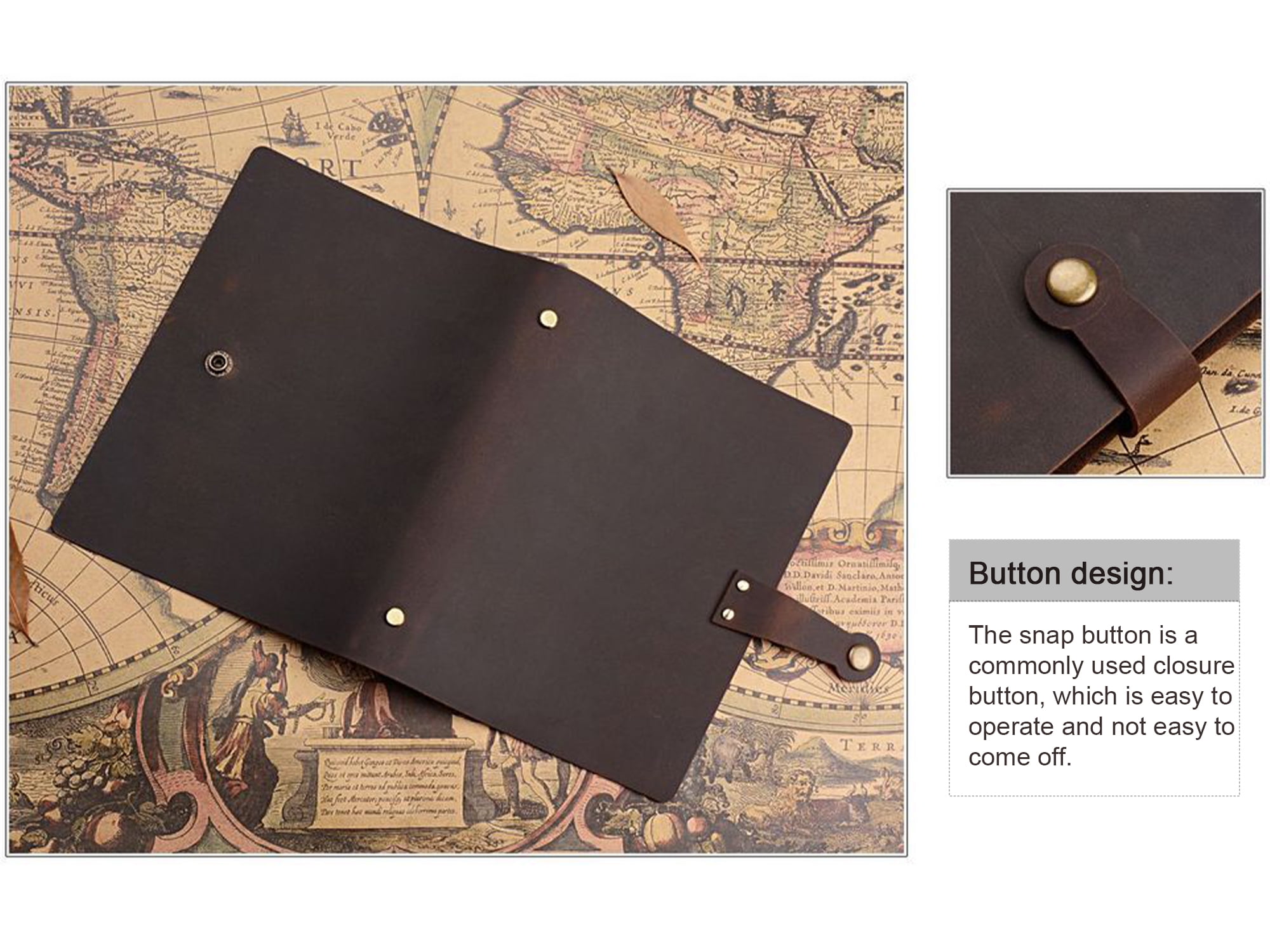 KISSKI·H Olvido A5 Leather Journal Notebook, Travelers