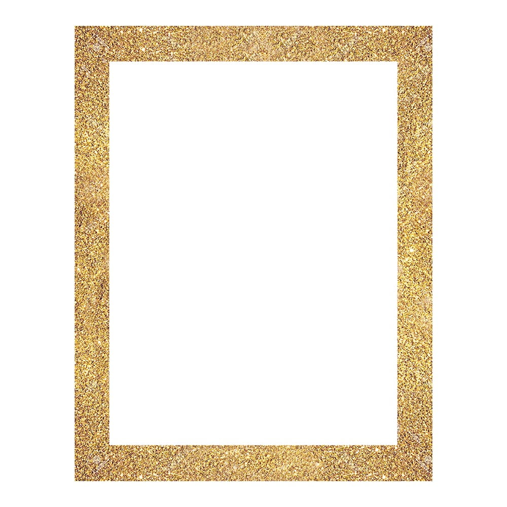 Pen + Gear White Poster Board with Gold Glitter Frame, 22' x 28'