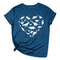 thumbnail image 1 of WEAIXIMIUNG T-Shirt Décontracté à Manches Courtes et Col Rond Imprimé Dessin Animé Mignon pour Femmes pour la Saint-Valentin, 1 of 3