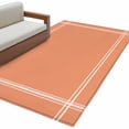 thumbnail image 2 of Pure Tangerine Area Rug 4x6 FT, Non Slip Kids Room Carpet, Simple Solid Color Washable Soft Floor Carpet Non-Shedding Throw Rug for Dorm Kitchen Study Room Home Office Bedside, 2 of 9
