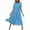 Sky Blue, variant on DeHolifer Women's Summer Dress Midi Casual Crewneck Short Sleeve Dresses Loose Trendy Ruffle Tiered Flowy Boho Beach Dress Orange S