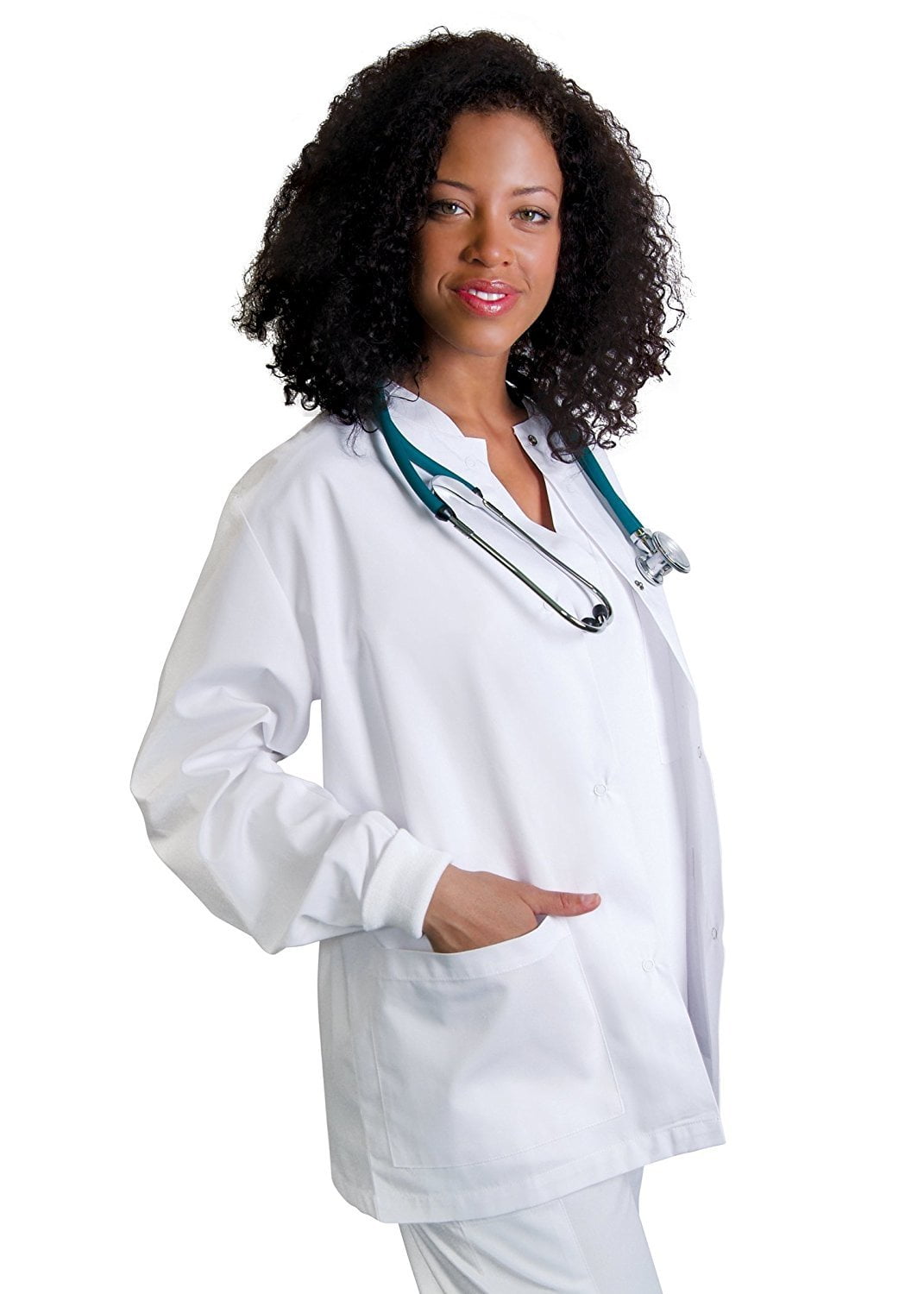 Adar Universal Scrubs For Women Round Neck WarmUp Scrub Jacket