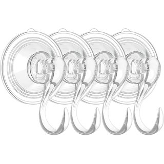 Suction Cup Hooks Large Clear Reusable Heavy Duty Hanger for