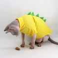 thumbnail image 5 of UOSIA Dinosaur Sphynx Hairless Cat Clothes Cute Summer Cotton Shirts Cat Costume, 5 of 7