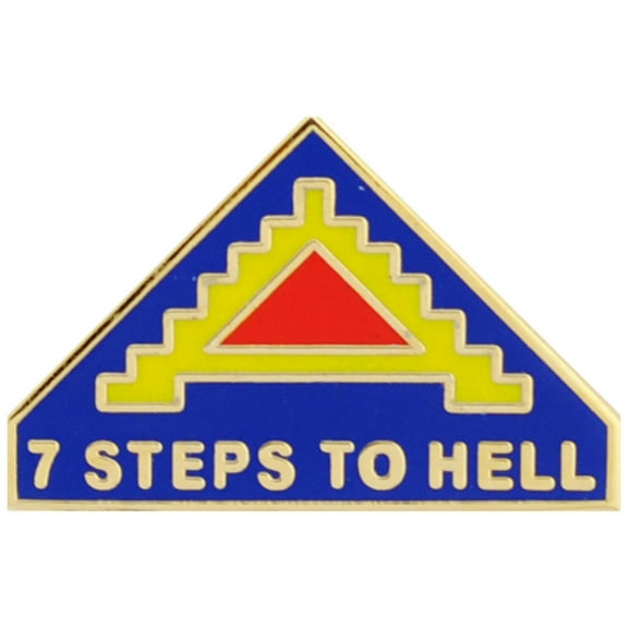 US Army 007th Seven Steps to Hell Military Lapel Pin