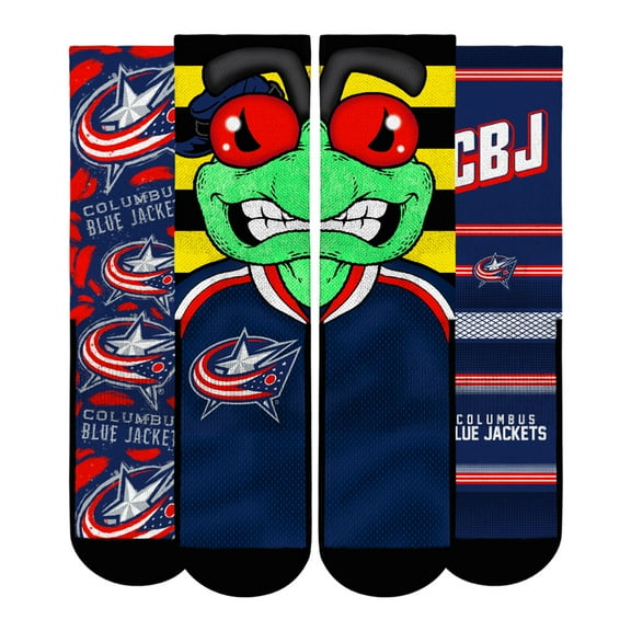 Unisex Rock Em Socks  Columbus Blue Jackets Fan Favorites Three-Pack Crew Socks Set