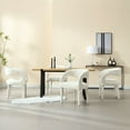 thumbnail image 2 of Dayalane Modern Upholstered Dining Chairs Set of 6, Sherpa Barrel Accent Chairs with Open Back and Arms, Comfy Kitchen & Dining Room Chairs with Wood Legs for Living Room/Bedroom,White, 2 of 8