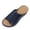 Blue, variant on Slide Sandals Open Toe Non-Slip Square Toe Slide Flat Arch Flatform Slip-Resistant flat sandals for women Flat Heel Stability