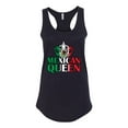 thumbnail image 2 of Wild Bobby Mexican Queen Latin Pride Women Racerback Tank Top, Black, Small, 2 of 5