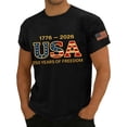 thumbnail image 3 of Trgacdwlo S-4XL 1776-2026 250th Anniversary T Shirt Flag Print Independence Day Men Oversized T Shirt Celebration Men's 4th of July T-Shirts, 3 of 4