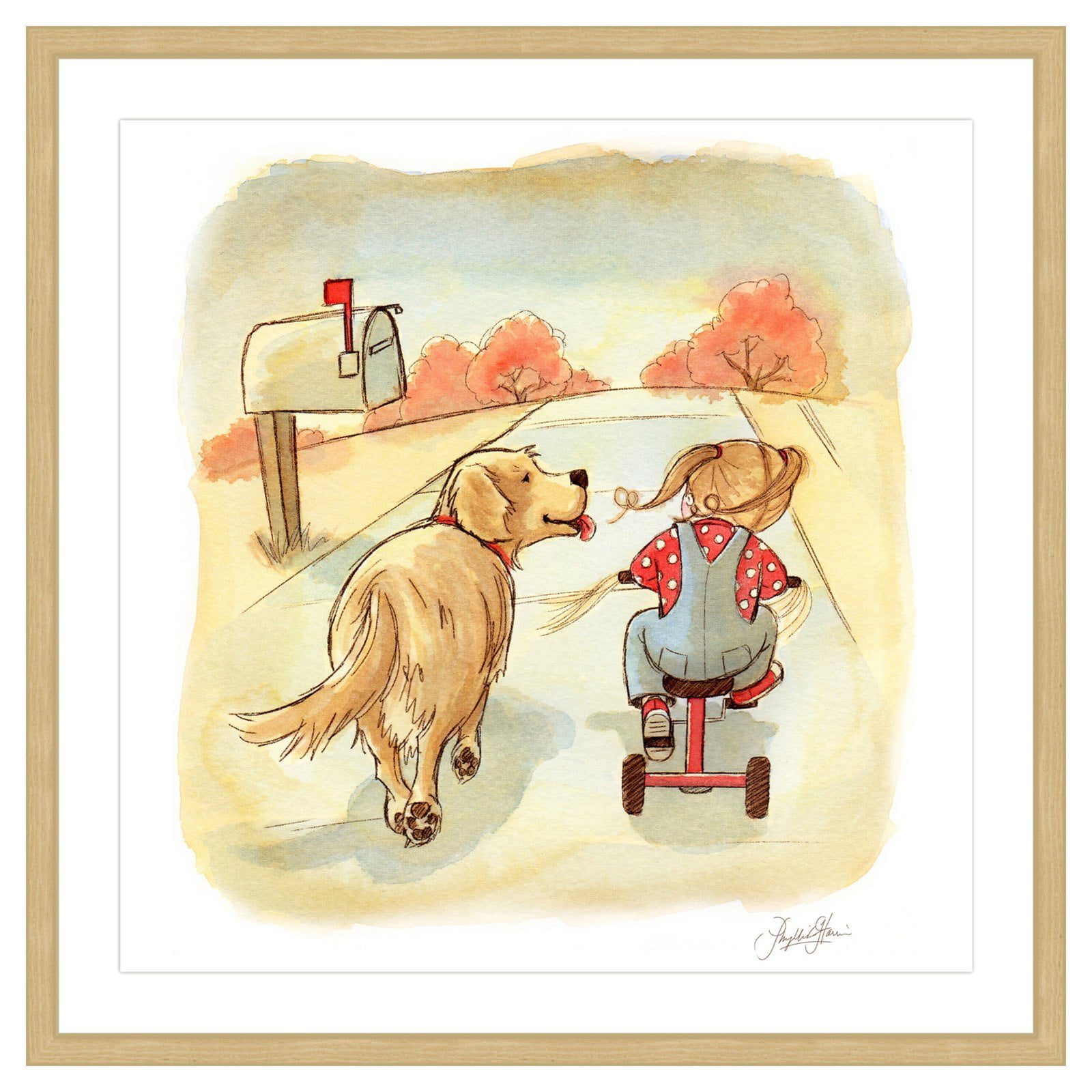Marmont Hill "Golden Pal" by Phyllis Harris Framed Painting Art Print
