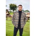 thumbnail image 2 of COOFANDY Men's Flannel Shirt Jacket Fleece Lined Plaid Coat Full Zip Up Hoodie, 2 of 5