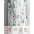 thumbnail image 6 of Watercolor Plant Sheer Curtains 84 inches Long 2 Panels Set Green Eucalyptus Leaf Farm Sheer Window Curtain Rod Pocket Voile Drapes for Living Room/Bedroom, Each 52" W x 84" L, 6 of 7