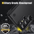 thumbnail image 2 of for Samsung Galaxy S22 Ultra Case, Heavy Duty Shockproof Protective Case,Military Grade Protection,Scratch Resistant,Slim Thin Case,with Stand,with Lanyard,Black 6-sam s22u-01, 2 of 14
