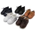 thumbnail image 2 of Infant Baby Boys Girls Classic PU Leather Wedding Loafers Brogue Toddler Oxford Dress Shoes First Steps Walking Flat Lazy Crib Shoe, 2 of 6